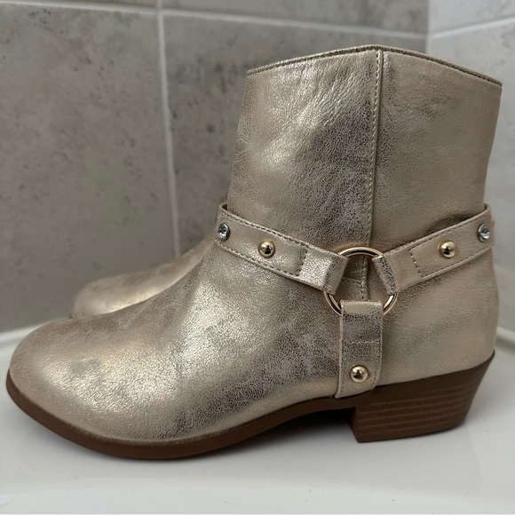JESSICA SIMPSON Big Girls Gold Boots Size 5 - Picture 10 of 16